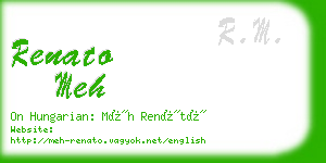 renato meh business card